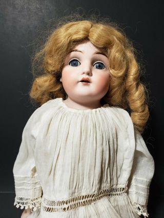 Antique German Bisque Doll Dep 7 1/2 154 Kestner Open Mouth 4 Teeth Sleep Eyes