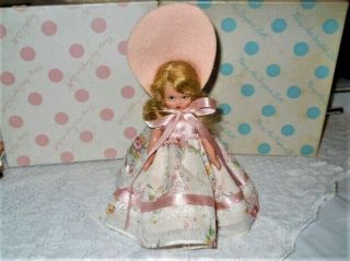 Pristine Vintage Strawberry Blonde Nancy Ann Storybook Doll With Sleep Eyes