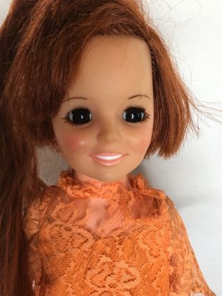 Vintage 1969 Ideal Toy Corp Crissy Doll Orange Dress 3
