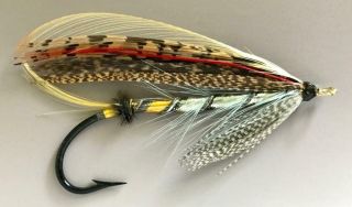 Vintage Sherbrooke Atlantic Salmon Fly Rare Collectible Full Dressed Gut - Eyed