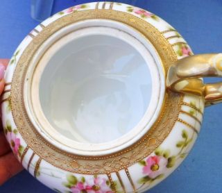 Antique Noritake Floral Gilded Tea set with Teapot 4