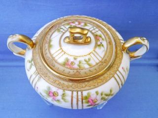 Antique Noritake Floral Gilded Tea set with Teapot 6
