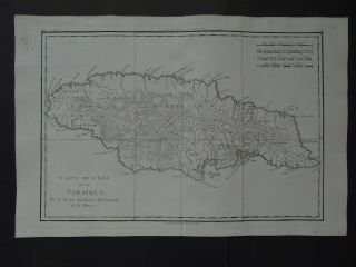 1780 Bonne Atlas Map Jamaica - Isle De La Jamaique
