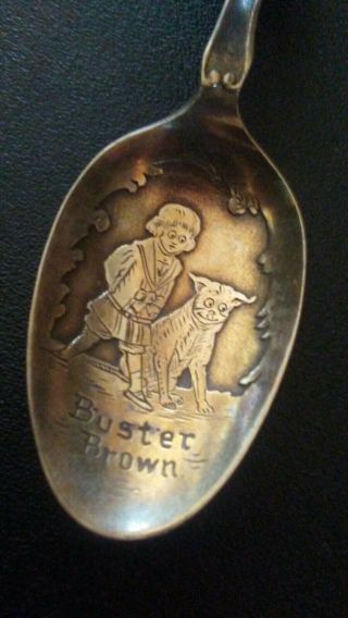 Antique Buster Brown Sterling Silver Infant Spoon 1940 - 50s.  Baby Shower Gift.