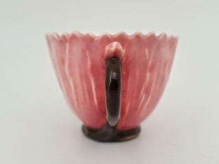 Rare Antique Art Nouveau Zsolnay Pecs Majolica Lotus Flower Cup & Saucer 1880 2 4