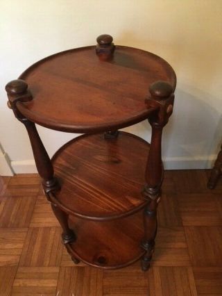 ETHAN ALLEN 3 - Tier End Table Plant Stand OLD TAVERN Antique Pine; Nr. 7
