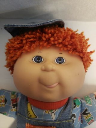 Cabbage Patch Kids Hasbro First Edition Red Hair Boy CPK Cycle 1990 Vintage Doll 4