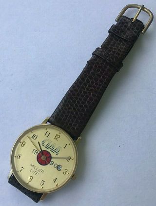 Vintage Ciaa Miller Lite Quartz Swiss Mens Watch With Date And Seconds,  Quickset