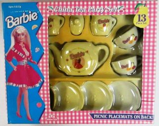 Barbie 13 Piece China Tea Party Set
