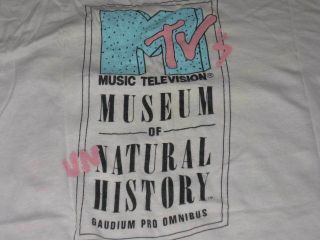 Mtv / Music Television Museum Of Un - Natural History T - Shirt Rare