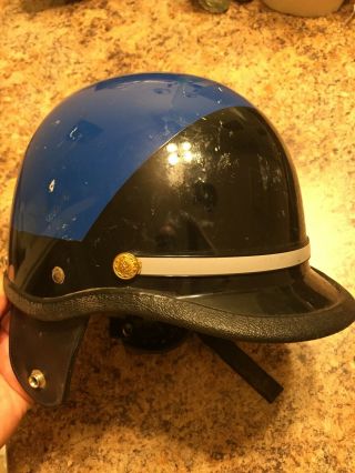 Vintage Seer Police Motorcycle Helmet