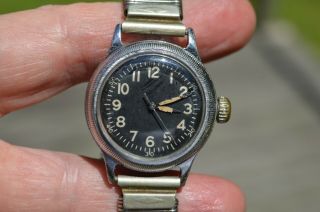 Vintage Antique Old Elgin Military World War Ii Wristwatch
