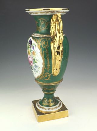 Antique Limoges Paris Porcelain - Hand Painted Roses & Gilded - Large Vase 3