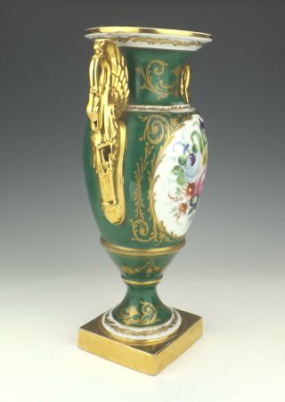 Antique Limoges Paris Porcelain - Hand Painted Roses & Gilded - Large Vase 5