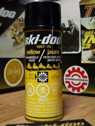 Ski Doo Nos Vintage 1967 - 70 Yellow Spray Can For Display Only
