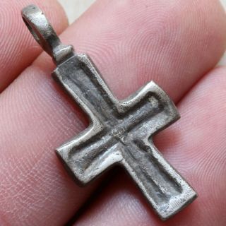 Circa 500 - 1000 Ad Byzantine Religious Christian Cross Pendant - Wearable
