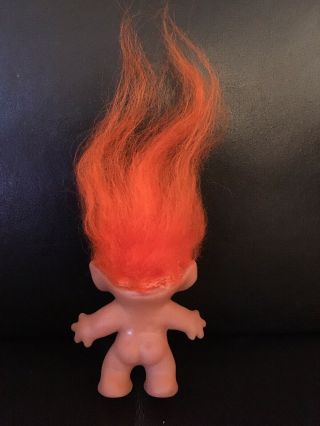 Vintage 1960’s Dam ‘Made In Denmark’ Troll - Bright Orange Hair 3
