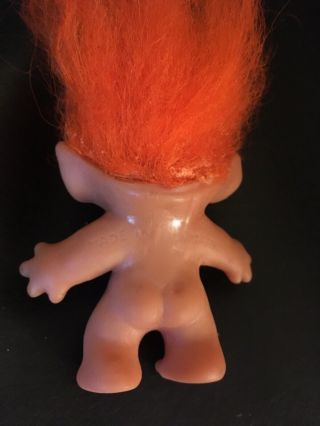 Vintage 1960’s Dam ‘Made In Denmark’ Troll - Bright Orange Hair 4