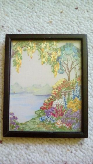 Vintage Embroidered Picture