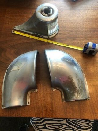 Antique,  Vintage Chris Craft Boat Bow Light And Vents
