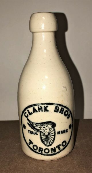 Antique Stone Ginger Beer Bottle - Clark Bros - Toronto (canada)