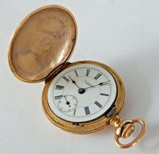 Antique Pocket Watch w Case Signed 