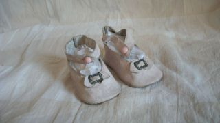 Pale Pink Leather Antique Shoes For You French Or German Doll