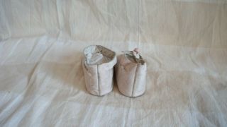 PALE PINK LEATHER ANTIQUE SHOES FOR YOU FRENCH OR GERMAN DOLL 4