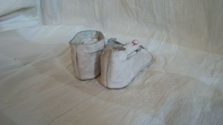 PALE PINK LEATHER ANTIQUE SHOES FOR YOU FRENCH OR GERMAN DOLL 5
