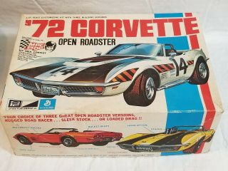 Vintage Mpc 1972 Corvette Open Roadster Unbuilt 7206 - 225