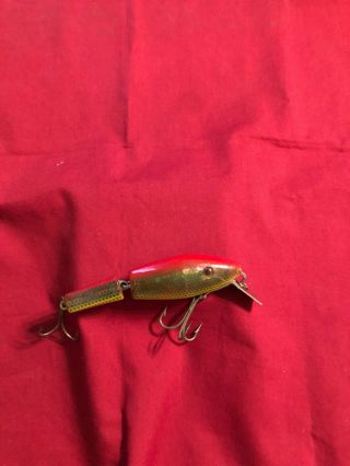 Vtg L&S Mira - Lure Jointed Sinker 30M Red Green Yellow 4.  5 