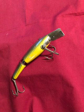 Vtg L&S Mira - Lure Jointed Sinker 30M Red Green Yellow 4.  5 