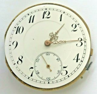 18s - Antique 19th Century French Or Swiss Hand Winding Pocket Watch Movement