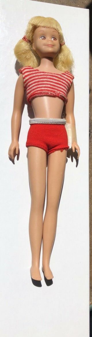 Vintage Circa 1965 Skooter Barbie Doll With Clothes Mattel Copyright 1963