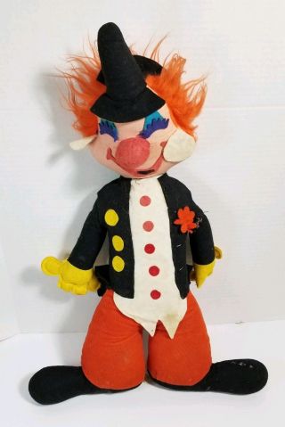 Vintage Ideal Toy Corp Plush Clown Hobo