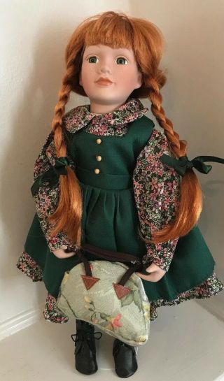 Stunning Anne Of Green Gables Doll 15 " Porcelain Avonlea Trad.