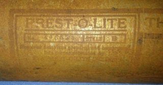 PRESTOLITE ACETYLENE TANK FOR ANTIQUE AUTOMOBILE/HORSELESS CARRIAGE STYLE B 4