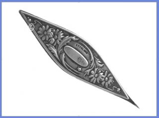 Antique Sterling Silver Tatting Shuttle ‘ruth 