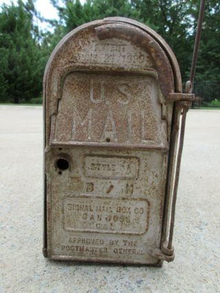 Antique Mail Box.  Signal Mailbox Co Pat June 27 189?