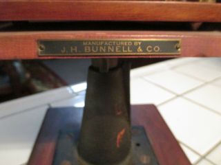 Antique J.  H.  Bunnell & Co Telegraph Key & Sounder 3