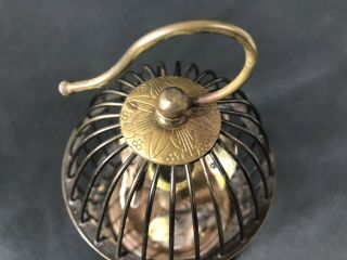 Antique Wind Up Birds In A Cage Brass Clock.  Vintage? 1940s? 5
