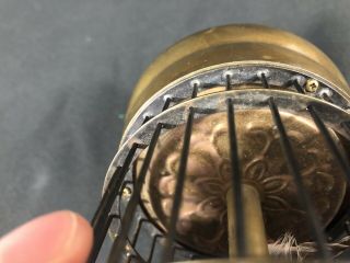 Antique Wind Up Birds In A Cage Brass Clock.  Vintage? 1940s? 6