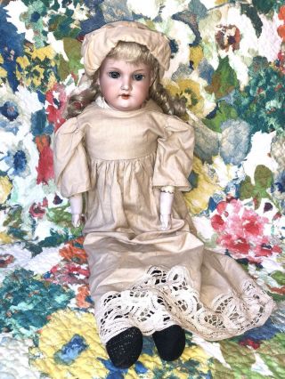 Antique Armand Marseille Kid Doll German Bisque Baby 23” 370 A.  4.  M.