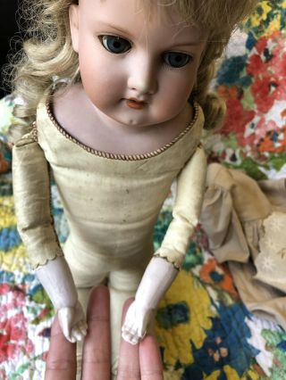 Antique Armand Marseille Kid Doll German Bisque Baby 23” 370 A.  4.  M. 2