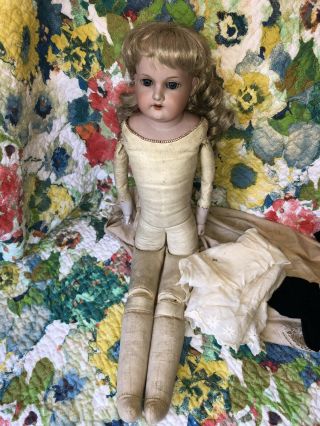 Antique Armand Marseille Kid Doll German Bisque Baby 23” 370 A.  4.  M. 4