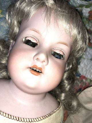 Antique Armand Marseille Kid Doll German Bisque Baby 23” 370 A.  4.  M. 7