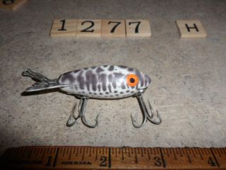 T1277 H VINTAGE WOODEN BOMBER FISHING LURE 2