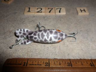 T1277 H VINTAGE WOODEN BOMBER FISHING LURE 3