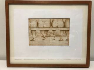 “apres Sauna” Karen Story Print 18” X 14” Framed Signed 1993 Artist Proof