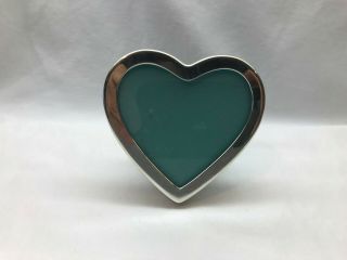 Vintage Tiffany & Co Sterling Silver 2.  75 " Picture Frame Heart Shape Small